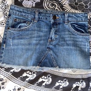 Mini jean skirt